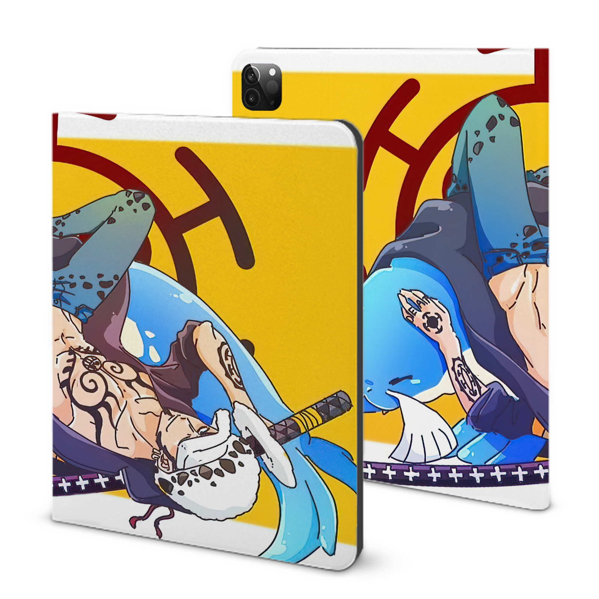 （画像用） ワンピース ONE PIECE IPadケース ペンホルダー付き ブックスタイルデザイン